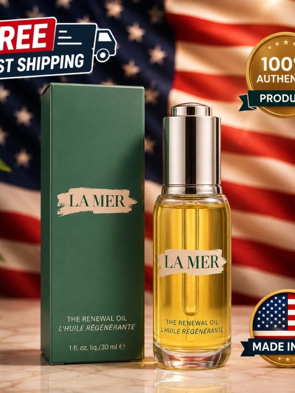 La Mer The Renewal Oil 30ml 1oz New in Box Authentic Face Treatment Oil
